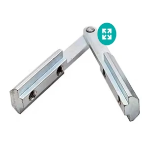 نبشی آهنی لولایی داخلی شیار 8