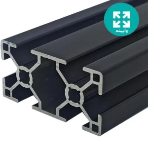 پروفیل آلومینیوم شیاردار صنعتی 30 در 60 با آنودایز مشکی