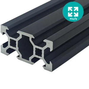 پروفیل آلومینیوم شیاردار صنعتی 20 در 40 مشکی V-SLOT (پروفیل وی اسلات)