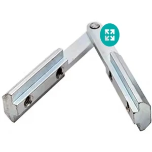 نبشی آهنی لولایی داخلی شیار 10