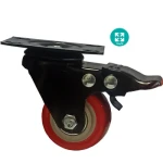 چرخ نارنجی 50 پایه مشکی ورقه ی ترمزدار