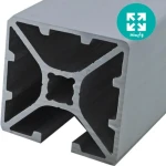 پروفیل آلومینیوم شیاردار صنعتی 40 در 40 سه طرف بسته CU