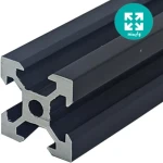 پروفیل آلومینیوم شیاردار صنعتی 20 در 20  وی اسلات (با آنودایز مشکی)