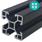 پروفیل آلومینیوم شیاردار صنعتی با آنودایز مشکی 40 در 40