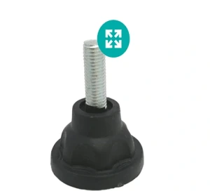 پایه تراز کفی 45mm پلاستیکی  M10x38