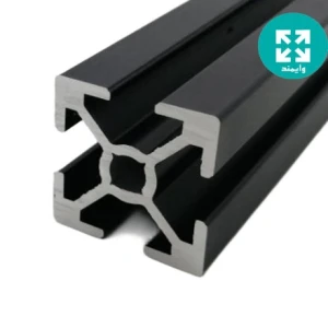پروفیل آلومینیوم شیاردار 30در30 سنگین با آنودایز مشکی