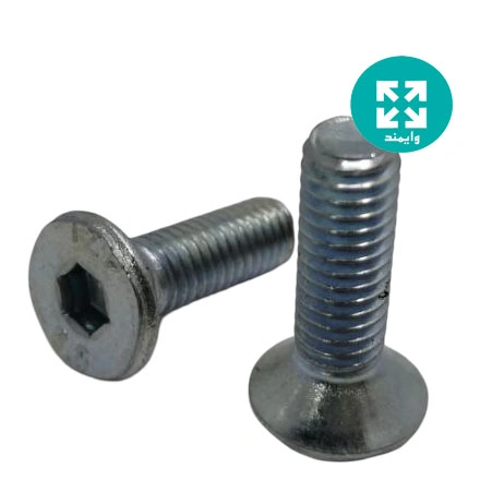 پیچ سر خزینه  نقره ای M6x20